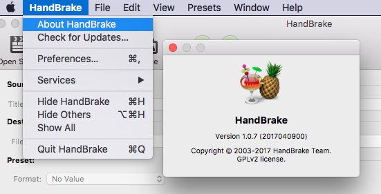 On a Mac, use the "About" menu command to see the version number